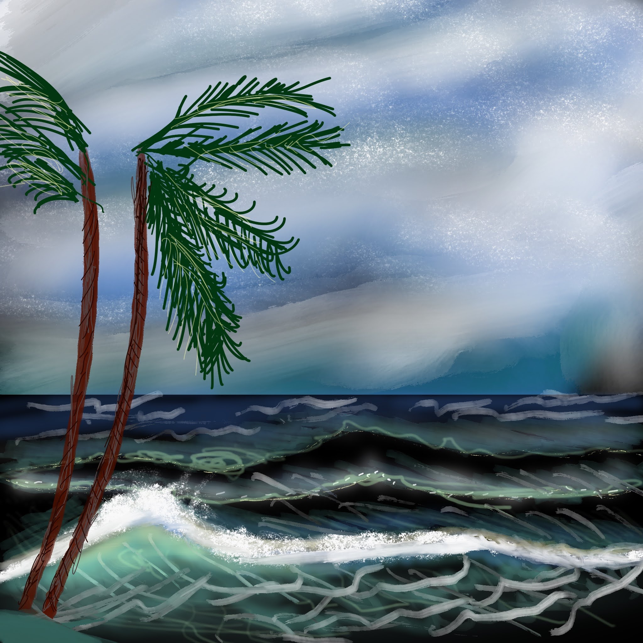 Windy Seascape