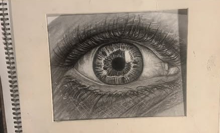 Original Pencil Eye Drawing – Hyperrealism 7x9.5” – Graphite Art by UndeadArtist
